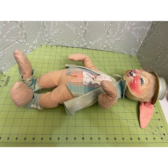 1971 ANNALEE 20” Mobilitee Mr. Easter Bunny Rabbit Hare 🐰 Poseable USA Made - Picture 7 of 7